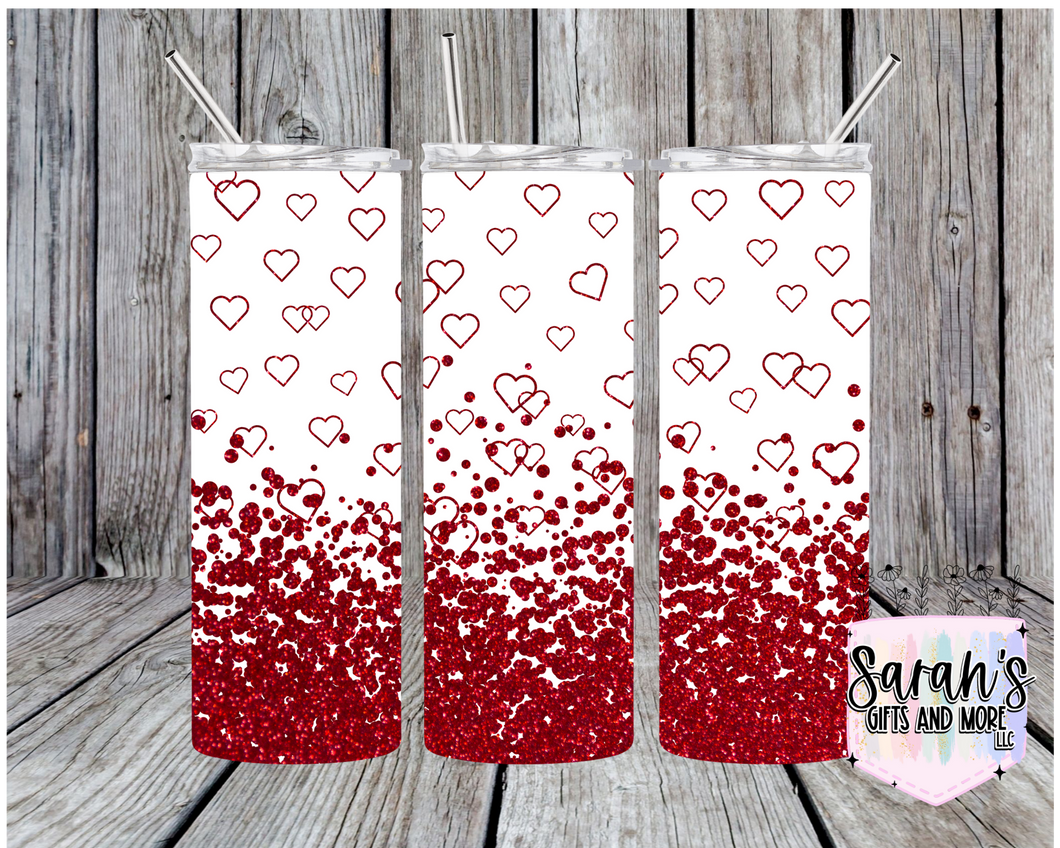 248- Red Hearts Glitter Effects