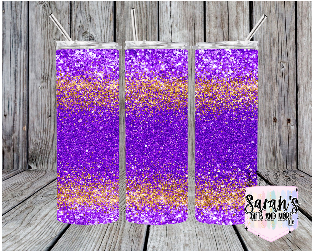 214- Purple/Gold Glitter Effect