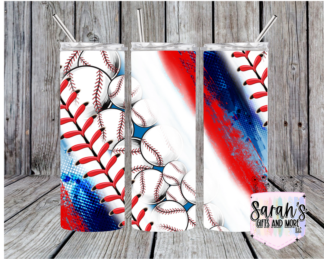 186- Baseball Red white and Blue